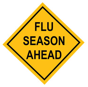Flu Season Ahead Sign
